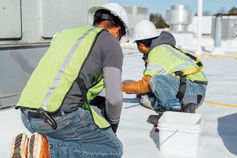 Commercial Roofing Workers